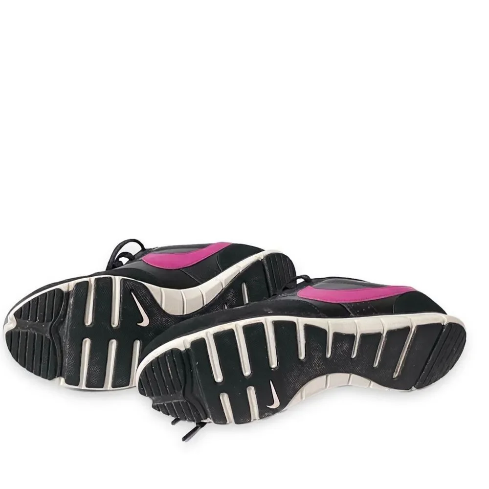 Men Nike Pegasus Black Sneakers with Pink Logo Size 9.5 Great Condition